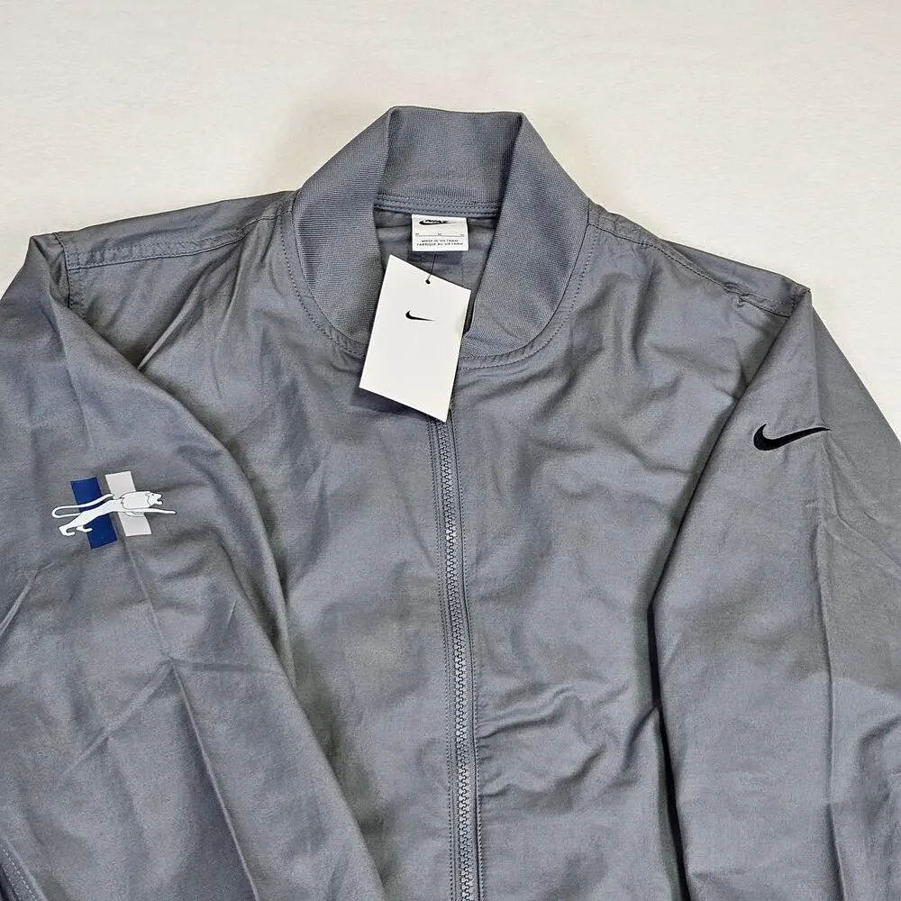 Nike Detroit Lions Bomber Jacket Mens M Full Zip Gray NFL Football Lightweight